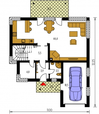 Mirror image | Floor plan of ground floor - PREMIER 198